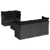 vidaXL Salon de jardin 6 pcs avec coussins noir r&eacute;sine tress&eacute;e