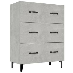 vidaXL Buffet gris b&eacute;ton 69,5x34x90 cm bois d'ing&eacute;nierie