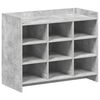 vidaXL Cabinet &agrave; chaussures avec stockage Gris b&eacute;ton 85 x 39,5 x 70 cm