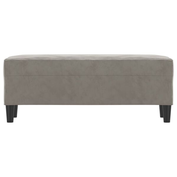 vidaXL Banc Gris clair 100x35x41 cm Velours