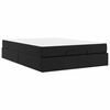 vidaXL Cadre de lit avec matelas avec matelas 2 pcs Noir PVC