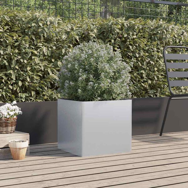 vidaXL Jardini&egrave;re argent&eacute; 49x47x46 cm acier galvanis&eacute;