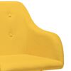 vidaXL Chaise pivotante de bureau Jaune Tissu