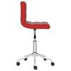 vidaXL Chaise pivotante &agrave; d&icirc;ner Rouge bordeaux Similicuir