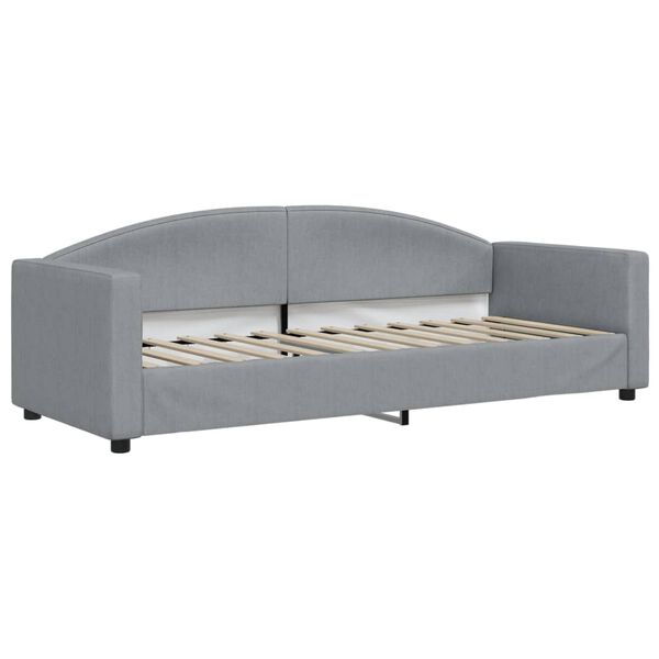 vidaXL Lit de jour avec matelas gris clair 80x200 cm tissu