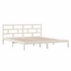 vidaXL Cadre de lit sans matelas blanc bois massif 140x190 cm