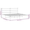 vidaXL Cadre de lit m&eacute;tal sans matelas avec t&ecirc;te de lit noir 183x213cm
