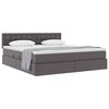 vidaXL Lit avec rangement et matelas Gris 160 x 200 cm Simili cuir