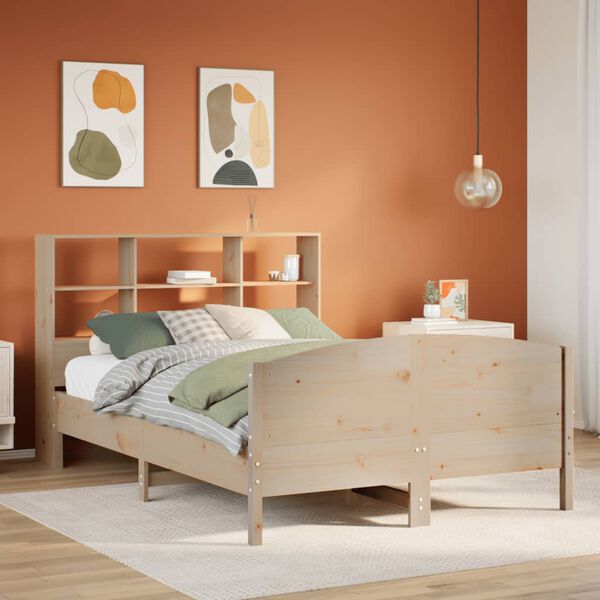 vidaXL Lit biblioth&egrave;que sans matelas 120x190 cm bois de pin massif