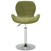 vidaXL Chaise pivotante de salle &agrave; manger Vert clair Velours