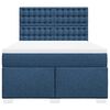 vidaXL Sommier &agrave; lattes de lit avec matelas Bleu 160x200 cm Tissu