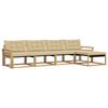 vidaXL Ensemble de canap&eacute;s d'ext&eacute;rieur 5 pc Blanc et Beige