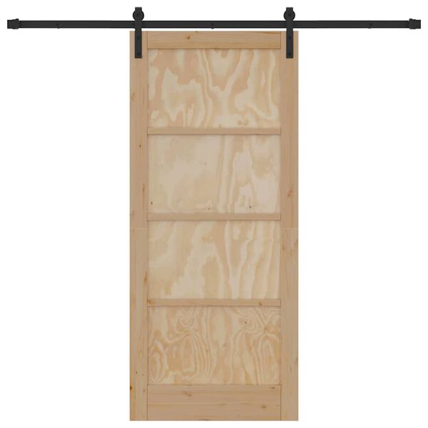vidaXL Porte coulissante Marron 86 x 198,5 cm Pin massif