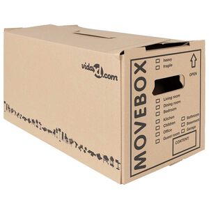 vidaXL Bo&icirc;te de D&eacute;m&eacute;nagement 20 pi&egrave;ces Naturel 59 x 31,5 x 31,5 cm