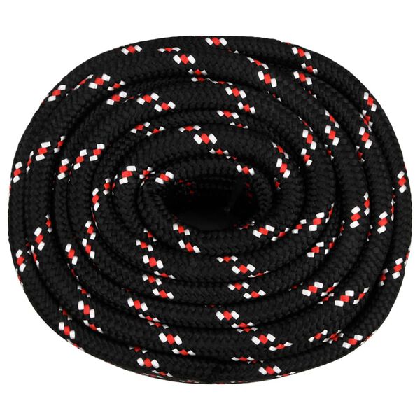 vidaXL Corde de bateau Noir 20 mm 50 m Polypropyl&egrave;ne