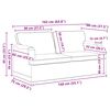 vidaXL Canap&eacute; 2 pcs Taupe 162 x 80 x 85 cm tissu