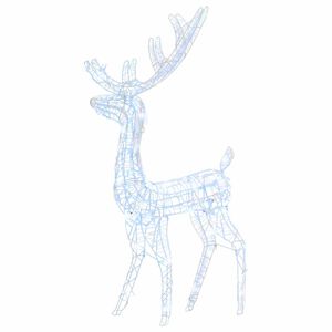 vidaXL Renne de d&eacute;coration de No&euml;l Acrylique 140 LED blanc froid 128 cm