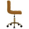 vidaXL Chaises pivotantes &agrave; manger lot de 4 marron velours
