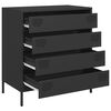 vidaXL Buffet noir 68x39x73,5 cm acier lamin&eacute; &agrave; froid