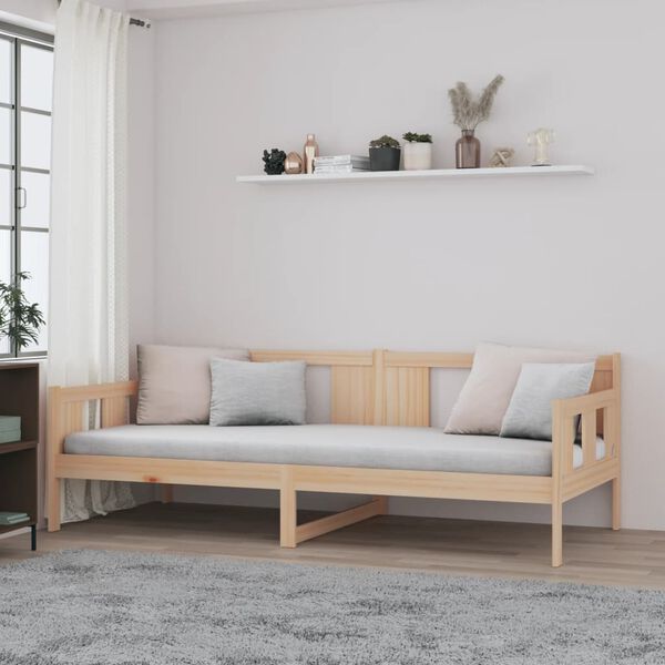 vidaXL Lit de jour sans matelas bois de pin massif 90x200 cm
