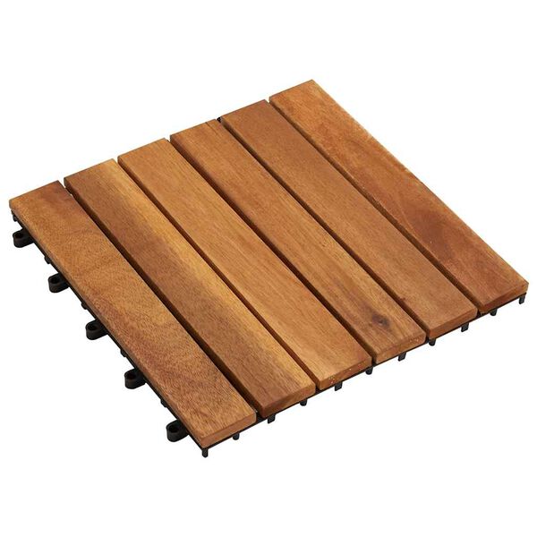 vidaXL Tuiles de terrasse mod&egrave;le vertical 30 x 30 cm acacia 30 pcs