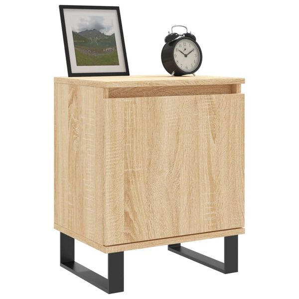 vidaXL Tables de chevet 2pcs ch&ecirc;ne sonoma 40x30x50cm bois d'ing&eacute;nierie