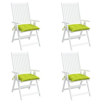vidaXL Coussins de chaise lot de 4 vert brillant 50x50x7 cm