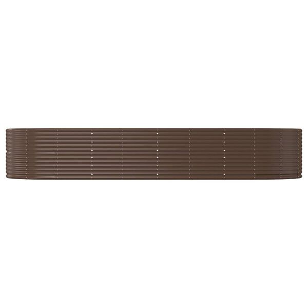 vidaXL Lit sur&eacute;lev&eacute; de jardin Marron Acier galvanis&eacute;