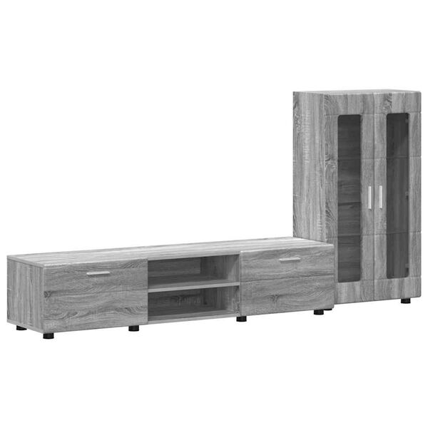 vidaXL Ensemble meuble TV FLORIN Gris Sonoma Bois d'ing&eacute;nierie