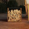 VidaXL &Eacute;tag&egrave;re &agrave; bois 40x40x40 cm acier r&eacute;sistant aux intemp&eacute;ries