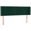 vidaXL T&ecirc;te de lit avec oreilles Vert fonc&eacute; 147x16x78/88 cm Velours