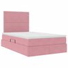 vidaXL Lit avec rangement et LED avec LED Rose 120 x 200 cm Velours