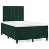 vidaXL Sommier &agrave; lattes de lit avec matelas LED vert fonc&eacute; 120x190 cm