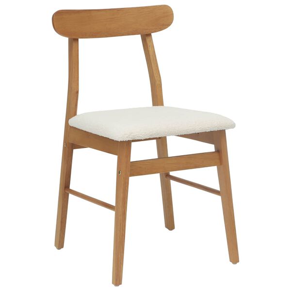 vidaXL Chaise de salle &agrave; manger 2 pcs Naturel et clair