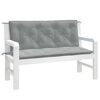 vidaXL Coussins de banc de jardin lot de 2 gris clair m&eacute;lang&eacute; tissu