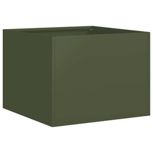 vidaXL Jardini&egrave;re vert olive 40x40x30 cm acier
