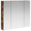 vidaXL Armoire Miroir de Salle de Bain Ch&ecirc;ne fum&eacute; 80 x 14.5 x 70 cm