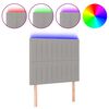 vidaXL T&ecirc;te de lit &agrave; LED Gris clair 90x5x118/128 cm Tissu