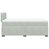 vidaXL Sommier &agrave; lattes de lit et matelas Gris clair 120x200cm Velours