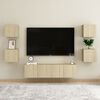 vidaXL Ensemble de meubles TV 6 pcs Ch&ecirc;ne sonoma Bois d'ing&eacute;nierie