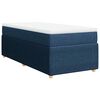 vidaXL Sommier &agrave; lattes de lit avec matelas Bleu 90x190 cm Tissu