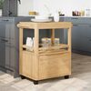 vidaXL Chariot de cuisine FLORO Cire marron 72,5 x 45 x 80 cm