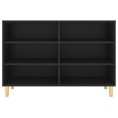 vidaXL Buffet noir 103,5x35x70 cm bois d'ingénierie