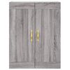 vidaXL Buffet haut Sonoma gris 69,5x34x180 cm Bois d'ing&eacute;nierie