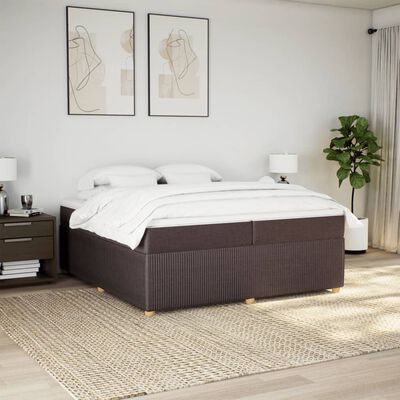 vidaXL Sommier à lattes de lit avec matelas Marron foncé 200x200 cm