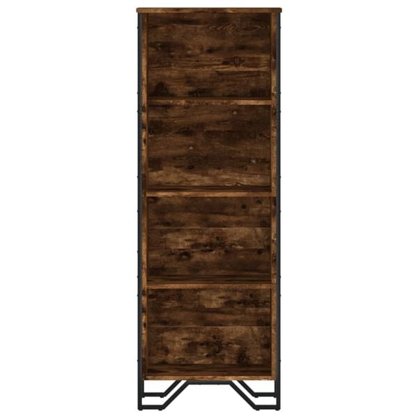 vidaXL Biblioth&egrave;que ch&ecirc;ne fum&eacute; 50x31x137,5 cm bois d'ing&eacute;nierie
