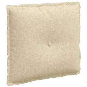 vidaXL Coussin de Dos Cr&egrave;me 50 x 19 x 45 cm tissu