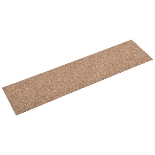 vidaXL Dalles de tapis de sol 16 pcs 4 m&sup2; 25x100 cm Beige