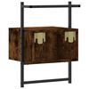 vidaXL Table de chevet murale ch&ecirc;ne fum&eacute; 35x30x51 cm cm