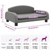 vidaXL Lit pour chien gris 70x45x30 cm similicuir